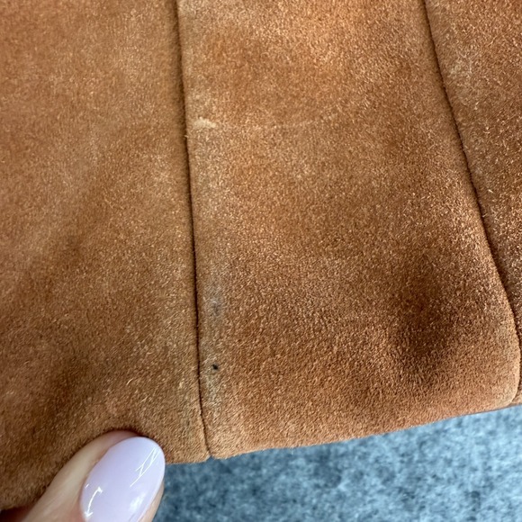 Vince Camuto Dario Leather Shoulder Bag Purse Pleated Interior Pockets Brown - Picture 11 of 16